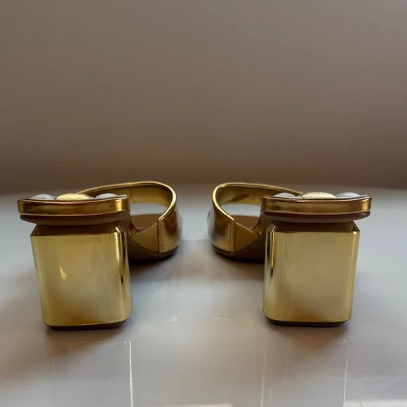 Franco Sarto Gold Dress Sandal - Picture 4 of 7